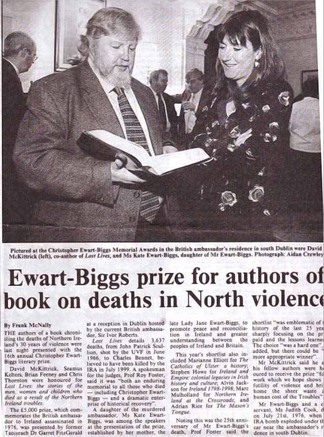 Lost Lives: The Stories of the Men, Women and Children who Died as a Result of the Northern Ireland Troubles David McKittrick, Seamus Kelters, Brian Feeney and Chris Thornton